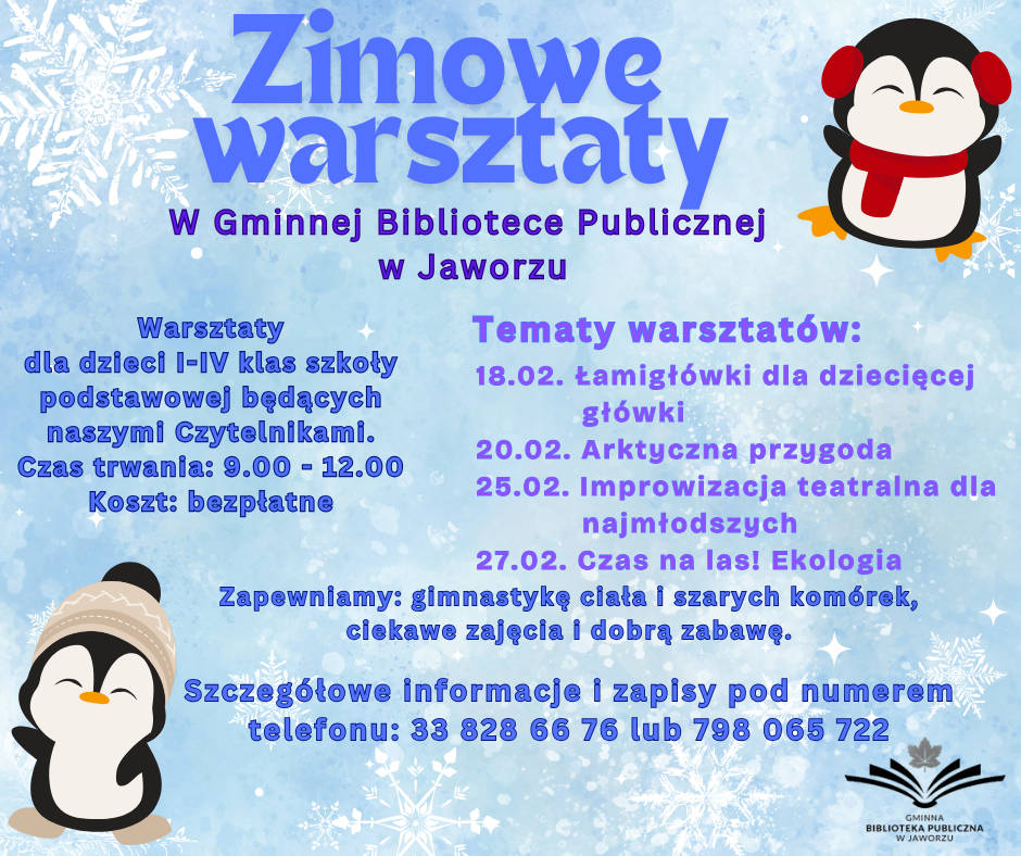 Zimowe warsztaty w bibliotece